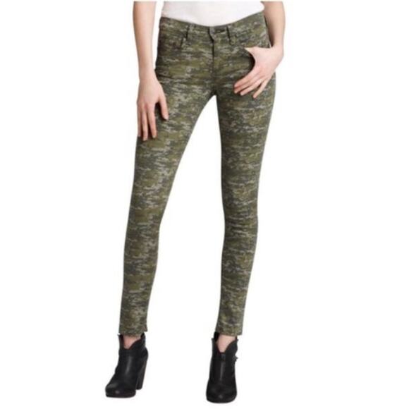 Rag & Bone Digital Camo Army Green Skinny Jeans - Picture 9 of 11